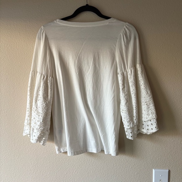 American Eagle Outfitters soft and sexy White Ruffled Blouse - Picture 3 of 3